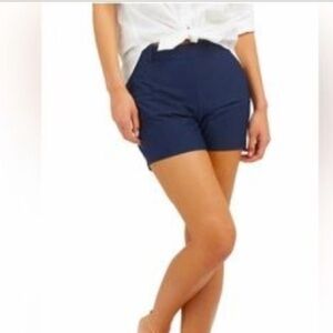SPANX Women’s Sunshine Sunkissed Navy Blue Pull On Shorts Size L